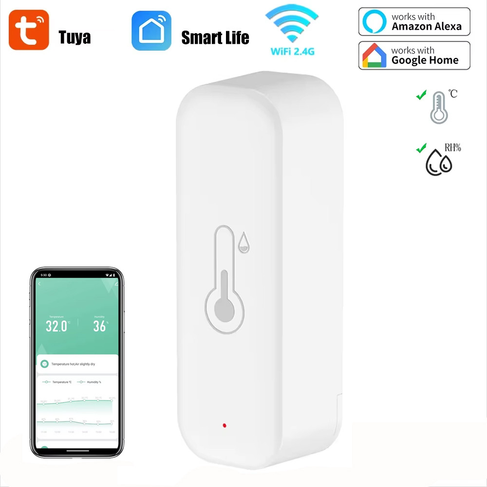 Датчик температури та вологості WiFi Tuya для розумного будинку TH01