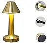 Настільна лампа металева з акумулятором PC-8231 Золотистий Настільна сенсорна LED-лампа, фото 2