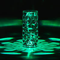 Настільнв лампа сенсорна світильник Кришталь світлодіодний з зарядкою пультом дистанційного керування