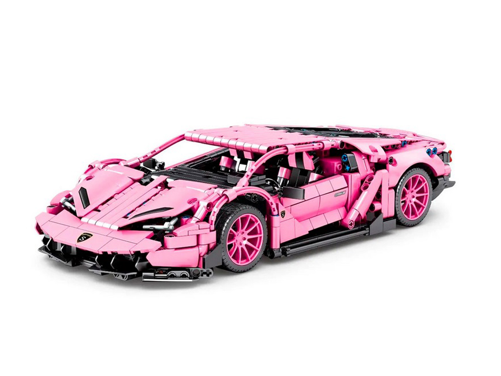 Конструктор Спортивний автомобіль рожевий Lamborghini 1294 деталь, 36см, 8609