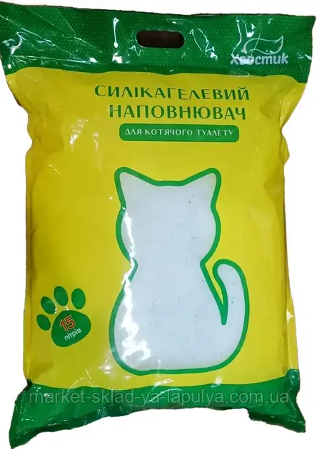 Наповнювач силікагелевий Хвостик 15 л крупний, фото 1
