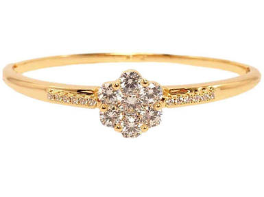 Браслет жіночий на руку Позолота 18K Кристальна квітка ø 6см (944595) ТМ XUPING FG