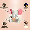 Інтерактивна м'яка іграшка-нічник повітропроникний слоник Elephant Сірий Заспокійлива плюшева іграшка Слоник, фото 3