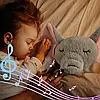 Інтерактивна м'яка іграшка-нічник повітропроникний слоник Elephant Сірий Заспокійлива плюшева іграшка Слоник, фото 8