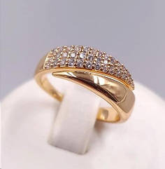 Кільце доріжка з камінням широке розмір 16 або як обручне кільце