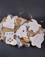 Гипсовые фигурки для раскрашивания "Новогодние игрушки" 5 штук