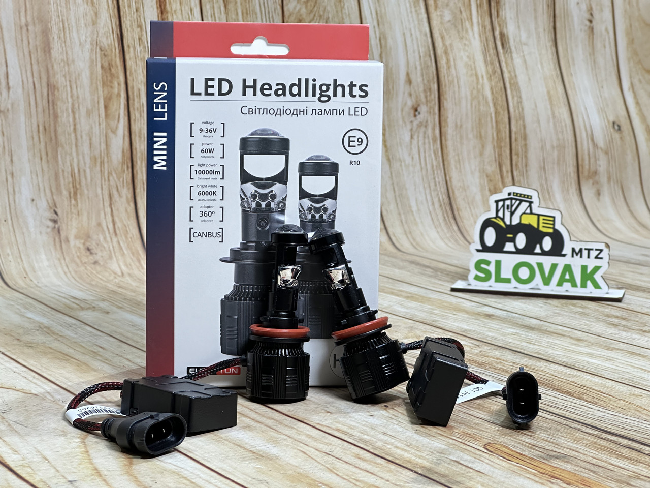 Лампи LED NL19-H11  Лінзована лампочка ( 60Вт, 10000Лм, 6000К, 9-36v, Цоколь H11), фото 1