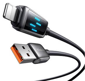 Кабель McDodo LED Display USB-A to Lightning Data Cable 1.2m Black, фото 2
