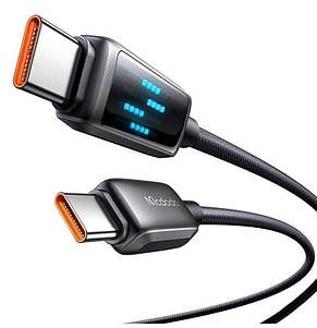 Кабель McDodo LED Display USB-C to USB-C 100W Data Cable 1.2m Black, фото 2
