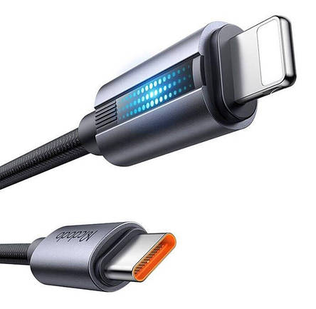 Кабель McDodo Type-C to Lightning 36W Cable With Breathing Light 1.2m Black, фото 2