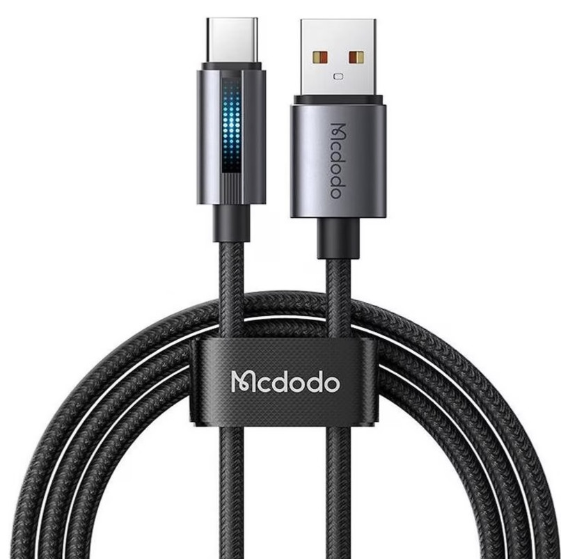 Кабель McDodo USB-A to Type-C Cable With Breathing Light 1.2m Black