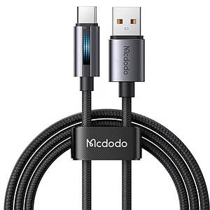 Кабель McDodo USB-A to Type-C Cable With Breathing Light 1.2m Black, фото 1