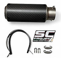 Глушник прямоток #XPT042, D60, карбон (Carbon fiber)