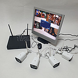 Система відеоспостереження WiFi Kit 5G, бездротовий комплект камер відеоспостереження, 4 камери 5G-5000, фото 6
