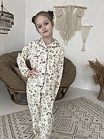 Піжама фланелева Дитяча в ведмедики. Піжама для дівчинки. Дітяча піжама