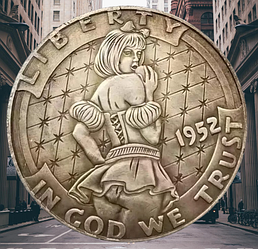 Монета сувенірна, долар США Hobo Coin 1952 г Сексі герл. Coin American Morgan
