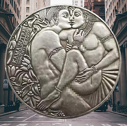 Сувенір монета долар США "Камасутра". Hobo Coin American Morgan