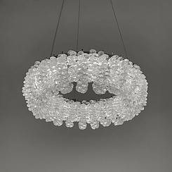 Кільцева кришталева люстра в хромі Ø 30 см 33038-300 CH