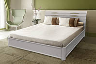 Кровать двуспальная деревянная с подъемным механизмом Мария Микс мебель, цвет белый
