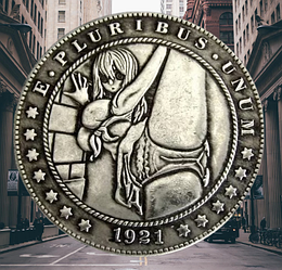 Сувенір монета 1 долар США 1921р "Хорстка розтяжка". Hobo Coin American