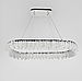 Кільцева овальна кришталева люстра в хромі 80х38 см 33038L-800*380 CH, фото 2