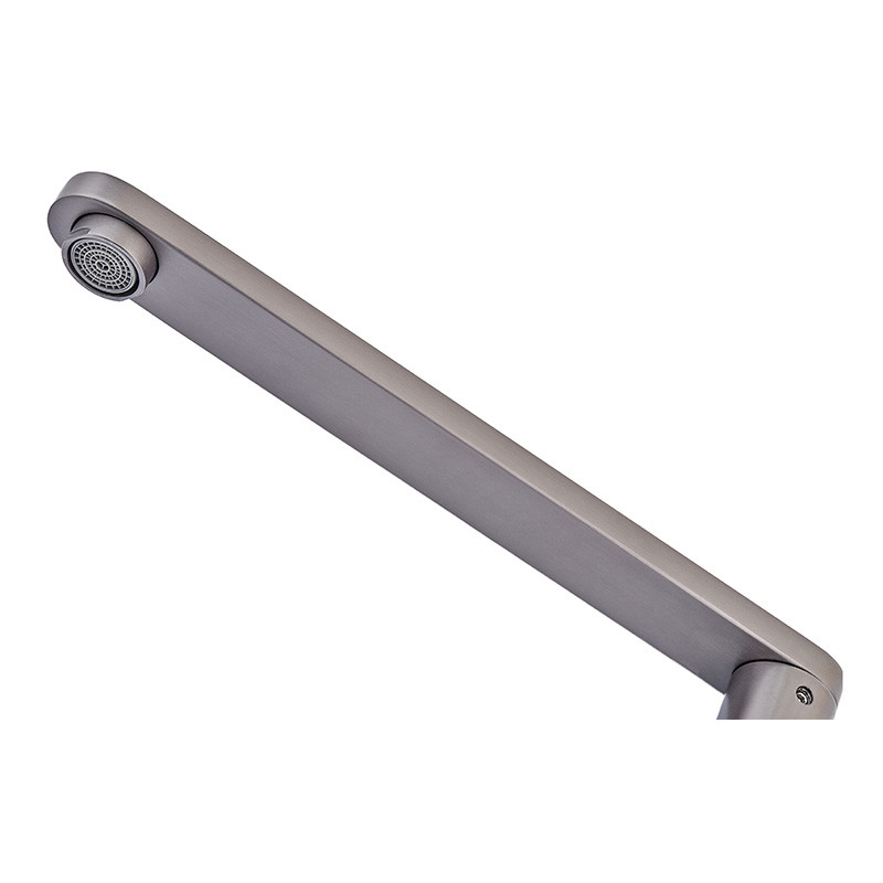 Змішувач для кухні ZERIX KFM-011 GRAPHITE з неірж. сталі SUS304 (кол. графіт) (ZX4865)