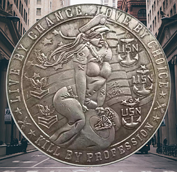 Монета сувенірна, долар США Hobo "Воново-морський флот". Coin American Morgan