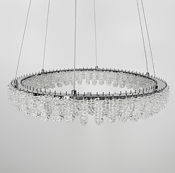 Кільцева кришталева люстра в хромі Ø 60 см 33038-600 CH