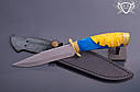 Ніж ручної роботи «Незламний» 155х30х2.4см з інструментальної сталі та руків'ям з гібрида, фото 2