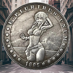 Сувенір монета долар США1885г "Дівчинка в бікіні. Hobo Coin American Morgan