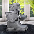 Чоботи жіночі зимові на пінковій калоші, утеплені хутром сірі 4675, фото 2