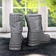 Чоботи жіночі зимові на пінковій калоші, утеплені хутром сірі 4675, фото 5