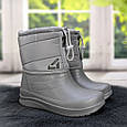 Чоботи жіночі зимові на пінковій калоші, утеплені хутром сірі 4675, фото 6