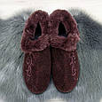 Тапочки чуні жіночі високі на хутрі бордові Гіпаніс 4205_3, фото 6