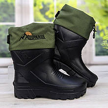 Чоботи чоловічі чорні із зеленим піна Gipanis 3837 42, Демисезон Зима