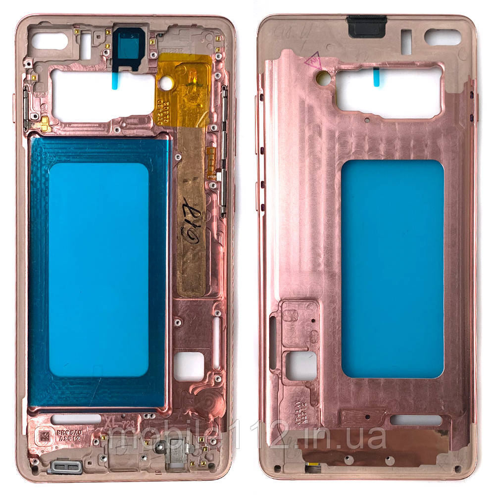 Рамка дисплея Samsung Galaxy S10+ Plus рожева оригінал Китай