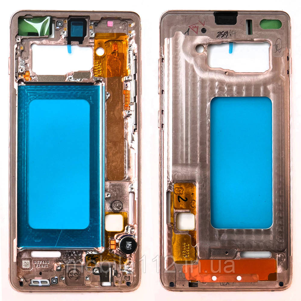 Рамка дисплея Samsung Galaxy S10+ Plus золотиста оригінал 100%