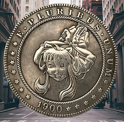 Сувенір монета долар США 1900 року "Св'язана дівчинка". Hobo Coin American Morgan