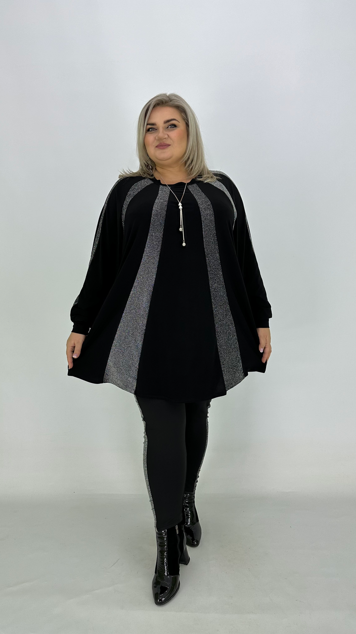 Ошатна Туніка силует трапеція з люрексом "Аніме" 66-68 70-72 74-76