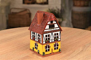 Керамічний будиночок свічник "Фахверк"