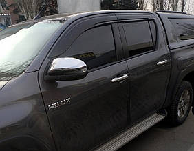 Дефлектори вікон (вітровики) Toyota Hilux 2015-2023 (Hic)