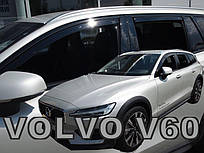 Дефлектори вікон (вітровики) Volvo V60 2018+ 5D (вставні, кт- 4 шт.) (Heko)