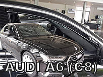 Дефлектори вікон (вітровики) Audi A6 (C8) 2018+ 4D (вставні, кт- 2 шт.) Sedan/Avant (Heko)