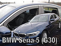 Дефлектори вікон (вітровики) BMW 5 Series G30 2017+ 4D (вставні, кт- 4 шт.) Sedan (Heko)