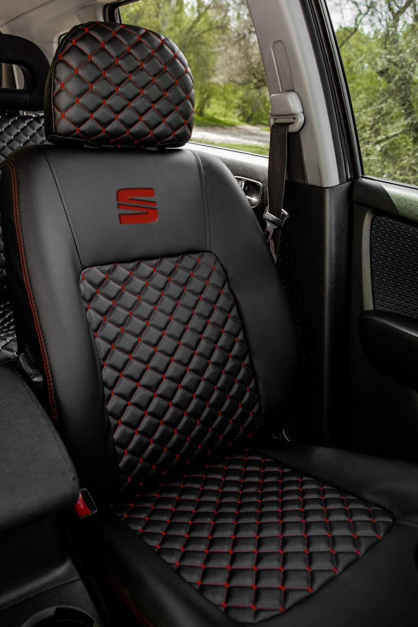 Чохли на сидіння Сеат Алтеа ХЛ (Seat Altea XL) MAX-S екошкіра преміум арагона, фото 1