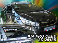 Дефлектори вікон (вітровики) Kia Cee'd 2012+ 3D (вставні,кт — 2 шт.) (JD) (Heko)