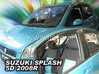 Дефлектори вікон (вітровики) Suzuki Splash 2008+ 4D (вставні, кт- 4 шт.) (Heko)
