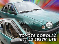 Дефлектори вікон (вітровики) Toyota Corolla 8 1995-2001 4D (вставні, кт- 2 шт.)/ (E11) (Heko)