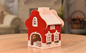 Керамічний свічник "бароко"(червоний).