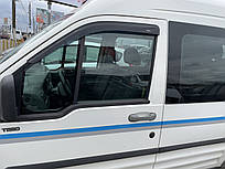 Дефлектори вікон (вітровики) Ford Transit Connect 2002-2013 (на скотчі) (HIC)